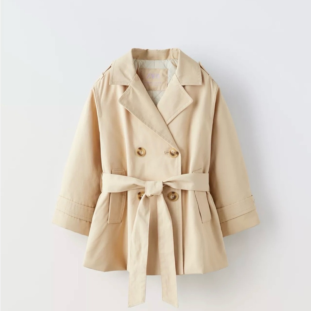 Quilted Belted Trench for a Toddler Girl